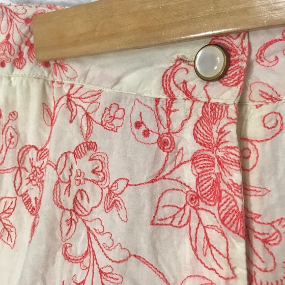 ANTHROPOLOGIE embroidered boho high waist shorts - Picture 4 of 5